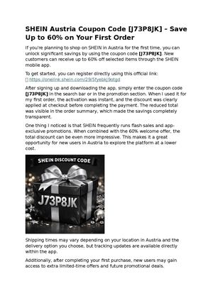 Shein Coupon Code Austria [J73P8JK]