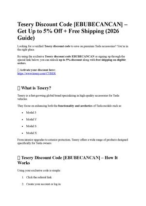 Tesery Discount Code [EBUBECANCAN] – Get Up to 5% Off + Free Shipping (2026 Guide)