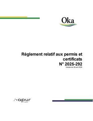 Projet de règlement 2025-292 relatif aux permis et certificats V2026-04-27