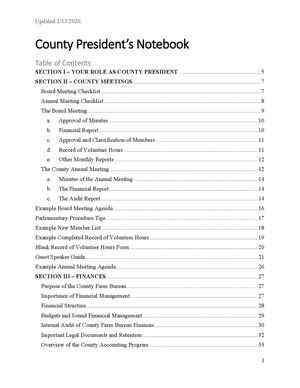 Master Presidents Notebook