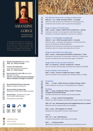 Amandine Gorge CV 2024