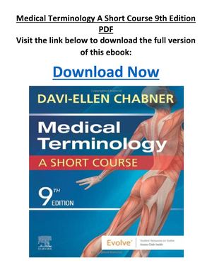 Medical Terminology A Short Course 9th Edition PDF