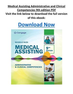 Medical Assisting Administrative And Clinical Competencies 9th Edition PDF