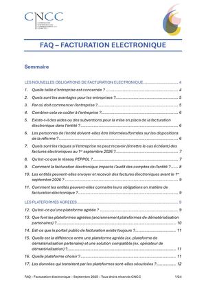 Cncc 206 01 Faq Facturation Electronique V2