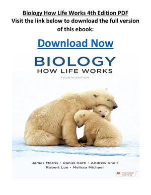 Biology How Life Works 4th Edition