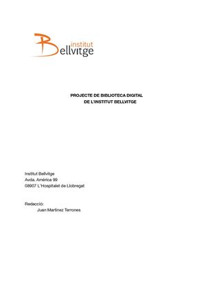 Projecte Bd Institut Bellvitge