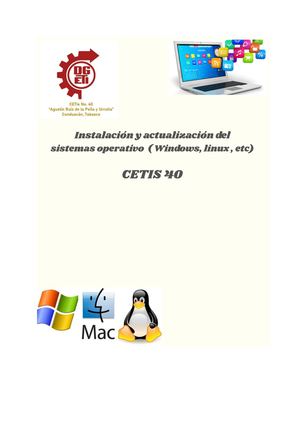 Instalación Y Actualización Del Sistemas Operativo (Windows, Linux , Etc)