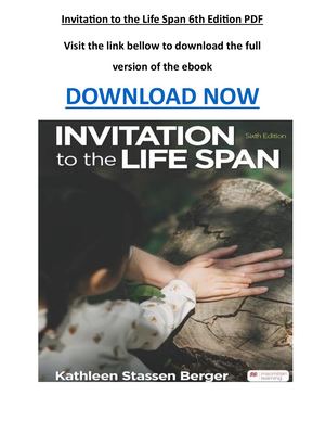 Invitation To The Life Span 6th Edition PDF