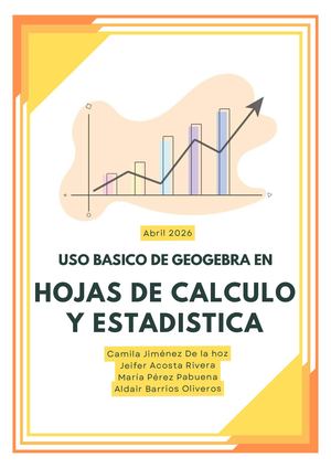 Taller N°3 Uso De GeoGebra En Matematicas Hojas De Calculo Y Estadistica