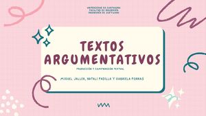 Textos Argumentativos