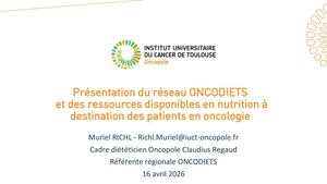 Présentation du réseau ONCODIETS - Muriel Richl