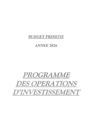 Fichier 2 Programme Investissement