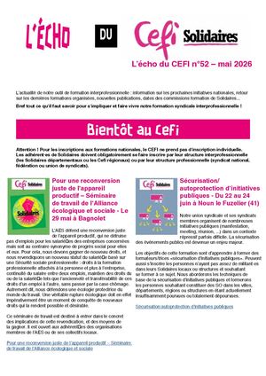 Echo Du Cefi N° 52 Mai 2026