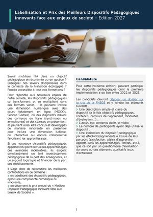 Labellisation Et Prix Des Meilleurs Dispositifs Pédagogiques À L’ère Du Numérique
