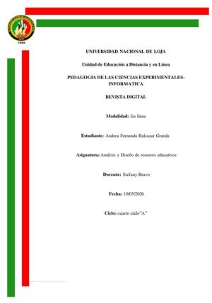 Revista De Analisis Y Diseño