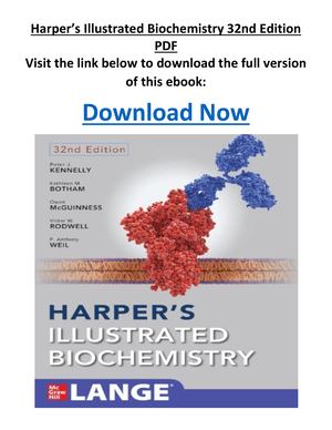 Harper’s Illustrated Biochemistry 32nd Edition PDF