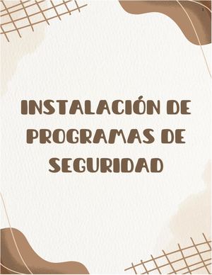 Manual de instalación de programas de seguridad