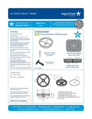 20'' Open Circle Drain (CS243)