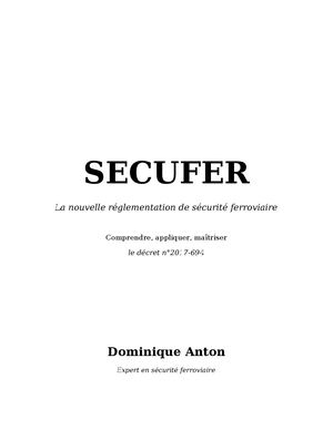 SECUFER : la nouvelle réglementation de sécurité ferroviaire (extrait gratuit)