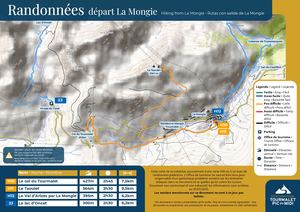Sentiers de randonnée au départ de La Mongie