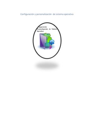 Configuración Y Personalización De Sistema Operativo