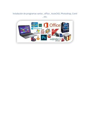 Instalación De Programas Varios