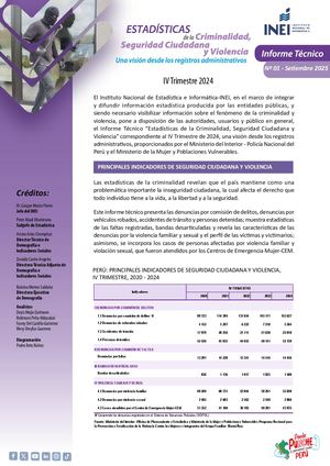 Informe Técnico Estadisticas De Seguridad Ciudadana Set 2025