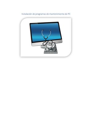 Instalación De Programas De Mantenimiento De Pc