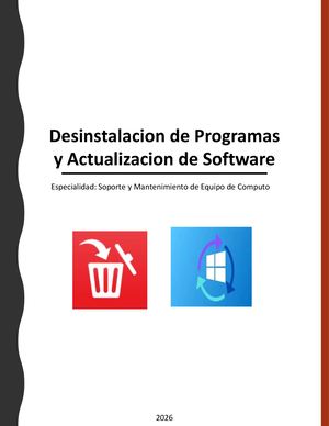 Desinstalacion de Programas y Actualizacion de Software