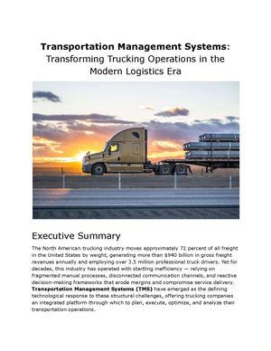 TMS Software Transforms Trucking Operations