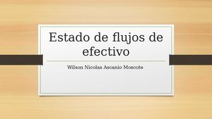 Estado De Flujos De Efectivo