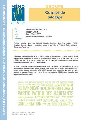 Comité de pilotage // 28.04.2026