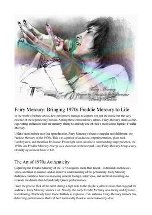 Fairy Mercury: Bringing 1970s Freddie Mercury to Life