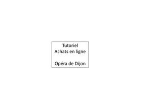 Guide pour la prise d'abonnements - Opéra de Dijon