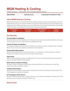 Mgm Heating Cooling Brochure