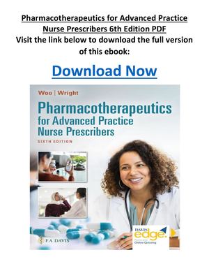 Pharmacotherapeutics For Advanced Practice Nurse Prescribers 6th Edition Pdf