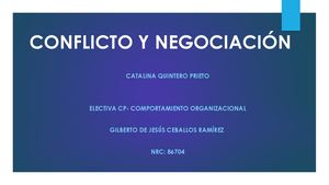 UNIDAD XI: CONFLICTO Y NEGOCIACIÓN