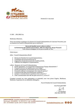 G10 Convocation Conseil D'administration Du 8 Juillet 2026