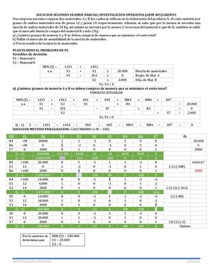 Segundo examen parcial IO