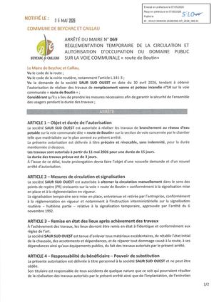 Arrêté 069 Saur Rte Boutin Pref