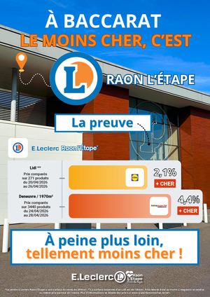 Qui est le moins cher? À Baccarat, le moins cher c'est...