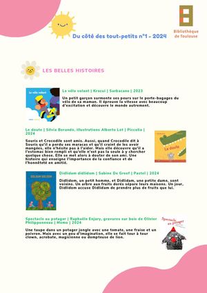 Du Coté Des Tout Petits N°1 2024