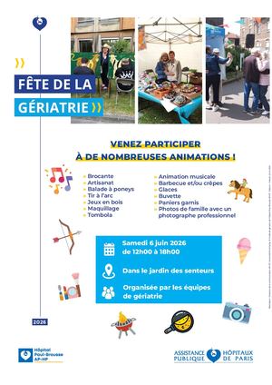 2026 05 04 Affiche Fête De La Gériatrie Hôpital Paul Brousse Samedi 6 Juin 2026