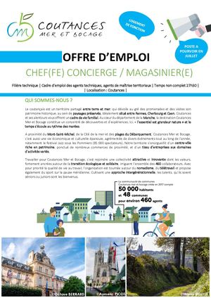 Chef(fe) Concierge Magasinier(re)