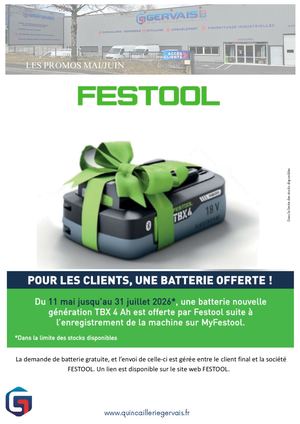 GERVAIS: Promos Festool 2026