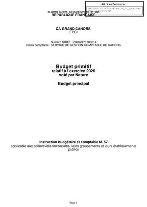 Bp 2026 Budget Grand Cahors
