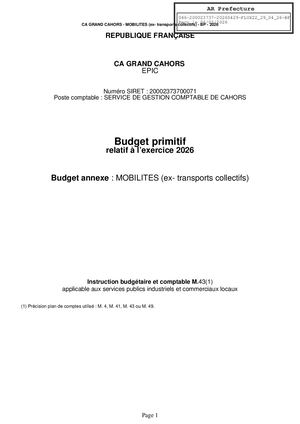 Bp 2026 Budget Mobilites