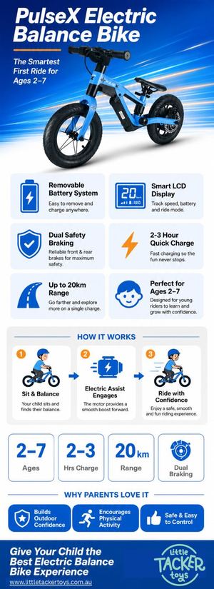Pulse X Electric Balance Bike Little Tacker Toys
