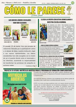 *Cómo Le Parece* N.3 Abril 2026