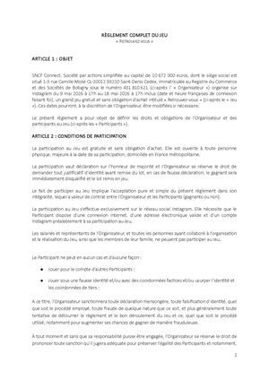 Règlement Jeu Concours Etdieucrea